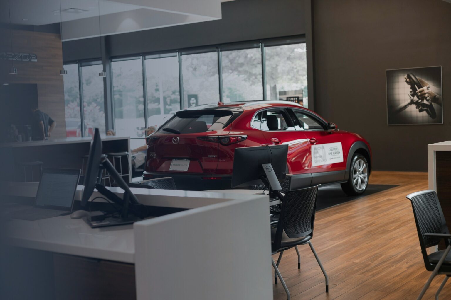 Showroom van een autodealer